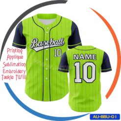 Sublimated Baseball Jersey 100% polyester pinhole mesh Fabric AU-BBU-01