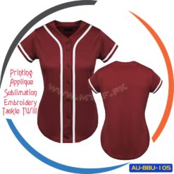 100% Polyester printed striped baseball jersey customized color AU-BBU-105