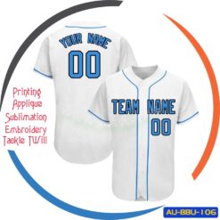 Regular Fit Customize Embroidery V Neck 100% Polyester Men Baseball Jersey AU-BBU-106