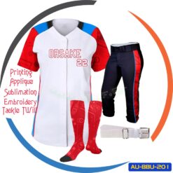 Full-Sublimation Custom Baseball Uniforms With Embroidery Logo and Applique Team Number 5 Full-Sublimation Custom Baseball Uniforms With Embroidery Logo and Applique Team Number AU-BBU-201