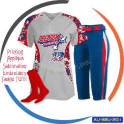 Full-Sublimation Custom Baseball Uniforms With Embroidery Logo and Applique Team Number AU-BBU-201