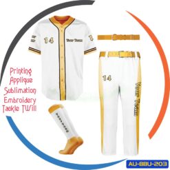 Sublimated Baseball Uniforms with Preset Patterns Printed on full Dye Sublimation AU-BBU-203