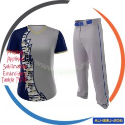 Men Full Button Mesh Embroidered Team Name & Numbers AU-BBU-206