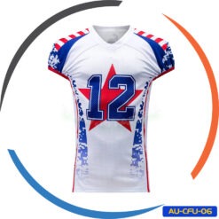 USA Flag Design Sublimated American Football Uniform AU-CFU-06