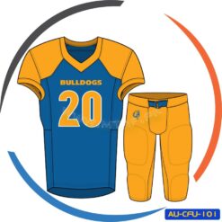 100 % Polyester Custom American Football Uniforms Cap Sleeve AU-CFU-101