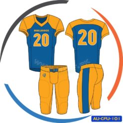 100 % Polyester Custom American Football Uniforms Cap Sleeve AU-CFU-101