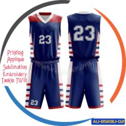 High Quality Men Sports Sublimation basketball kit AU-BSKBU-02