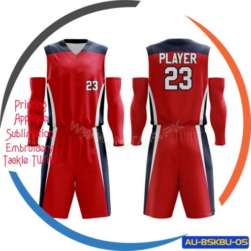 Hot Selling Youth Basketball Jersey and Short Set Custom Design Sublimated AU-BSKBU-05