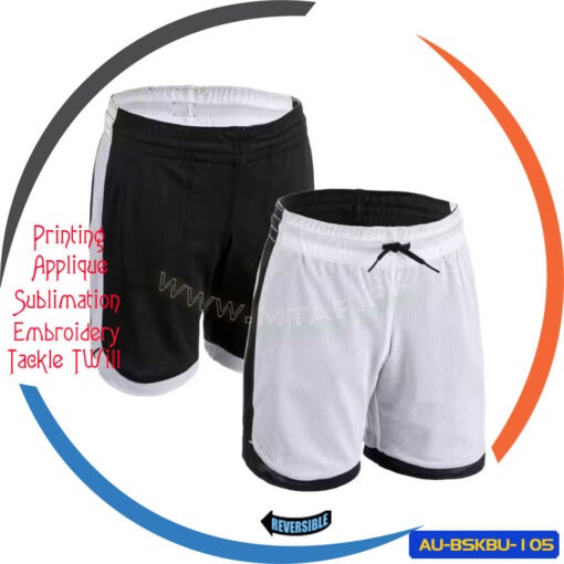 Practice Jerseys Basketball Reversible Game Short Uniform Set AU-BSKBU-105