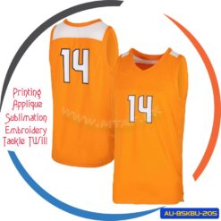 Custom 100% Polyester Basketball Jersey Embroidery Club Logo AU-BSKBU-205