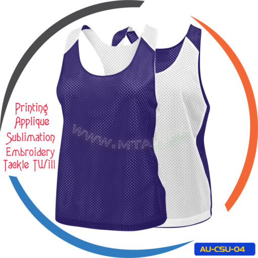 soccer bibs training sports mesh vests double AU-CSU-04