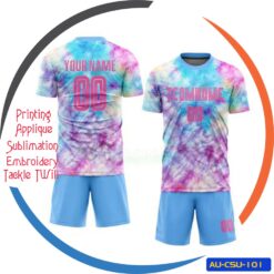 Customization Sublimated Soccer uniform made in Pakistan soccer jersey and shorts AU-CSU-101