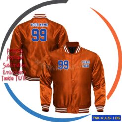 Custom Chenille Embroidery Leather Sleeve Baseball Letterman Varsity JacketTW-VJLS-104